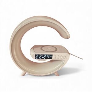 Modern White LED Clock/Charger/Speaker